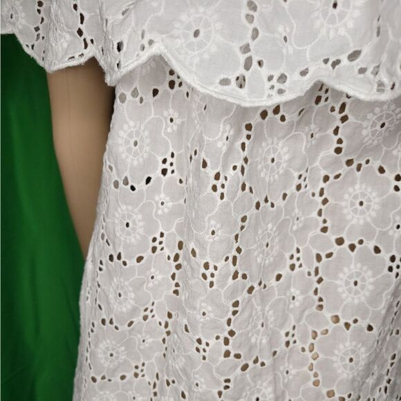 👌TORY BURCH broderie off the shoulder beach Coverup dress🔥 - Picture 7 of 13